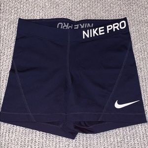 navy nike pros 3”